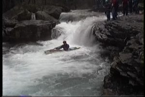 Waterfalls on North Chickamauga Creek - Open Canoes & kayaks - Jon Lord - Raw Video 1994