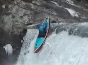 Alan Raines canoes Baby Falls backwards