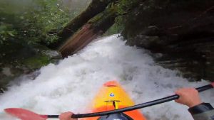 Michael Ferraro kayaking the Dark Prong, Pigeon River, NC