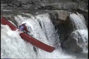 DOn Kinser canoeing Wonder Falls, Big Sandy, WV