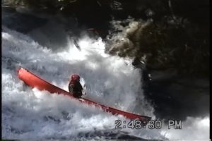 Steve Frazier canoes Blind Falls, Overflow Creek, GA