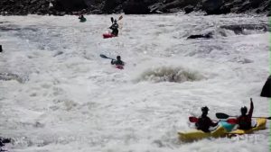 Young Paddlers on 1st descent Klamath River after dams removed