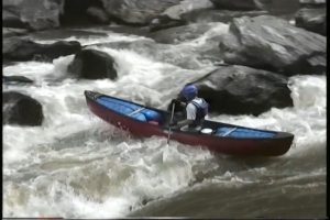 Milt Aitken canoeing Jawbone Rapid, Chattooga River, GA