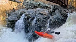 Jacob Liechty kayaking Powder Hole, Wapwallopen Creek, PA