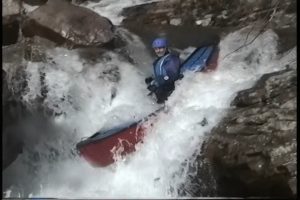 Milt Aitken on Wolf Creek, AL - 1st descent